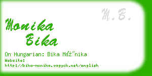 monika bika business card